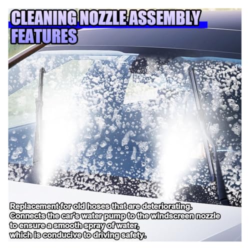 7PCS Car Windshield Washer Hose Kit, 3 Meter Washer Fluid Hose & - Product Imagery