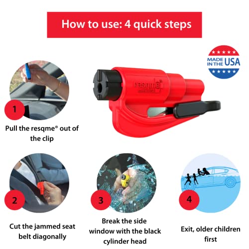 RESQME The Original Compact Emergency Keychain Car Escape Tool, - Product Imagery