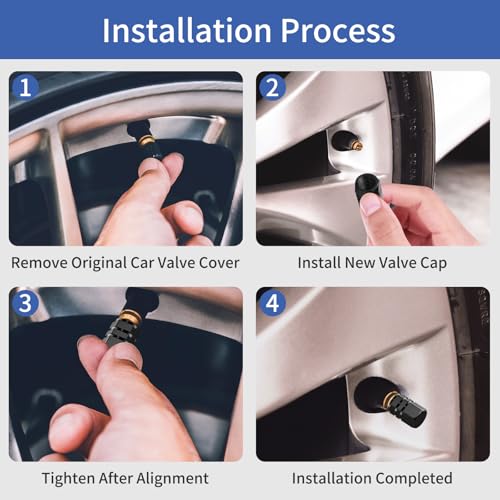 20 Pcs Tire Valve Caps,Valve Stem Caps for SUV Car Bike - Product Imagery