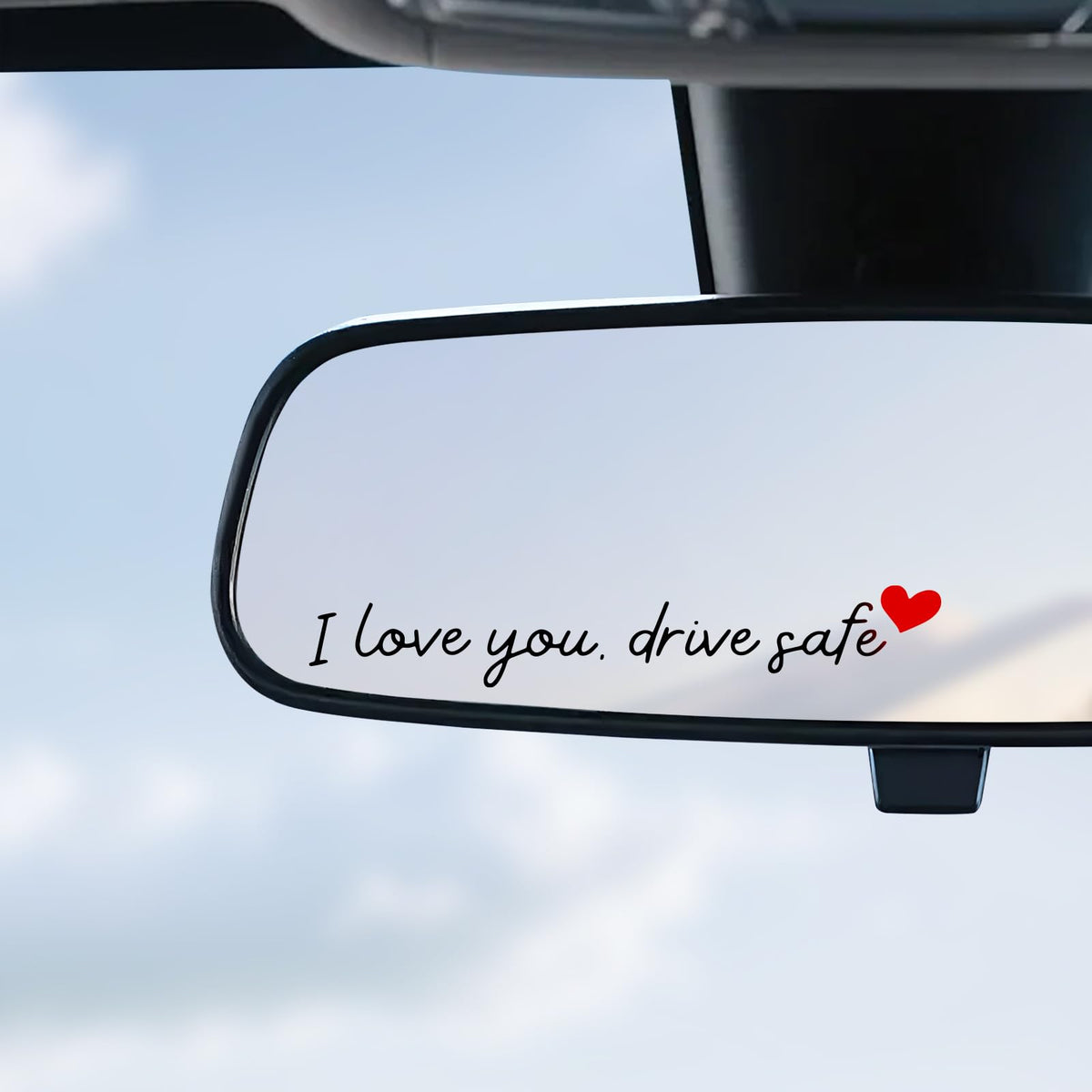 JUSTTOP 4PCS Car Decal,Decorative Rearview Mirror Sticker,I Love - Product Imagery