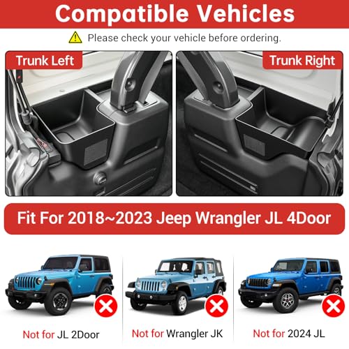 Wheel Well Storage Bin Fit for 2018-2023 Jeep Wrangler JL JLU - Product Imagery