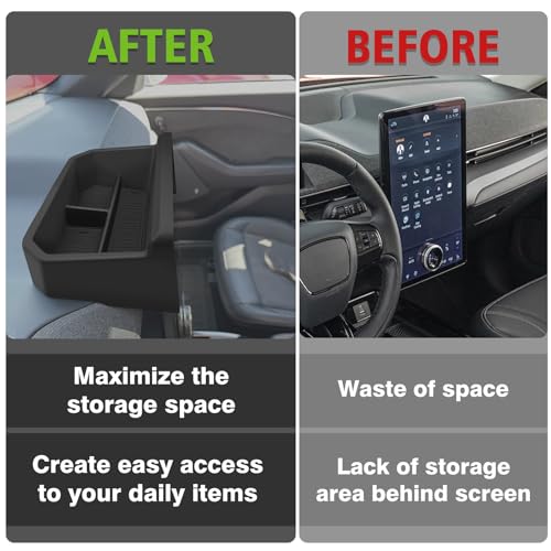 BestEvMod Dash Storage Box for 2021-2026 Mustang Mach-E (ABS) - Product Imagery