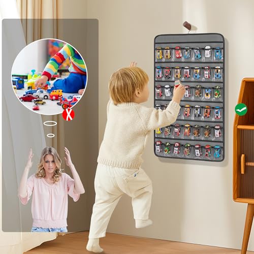 Toy Cars Wheels Storage Holder Matchbox Cars Organizer Dual - Product Imagery