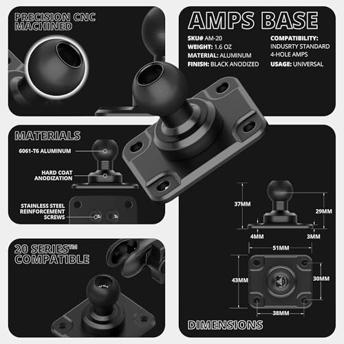 Tackform All Metal Dash Mount Magnetic Phone Holder - Compatible - Product Imagery