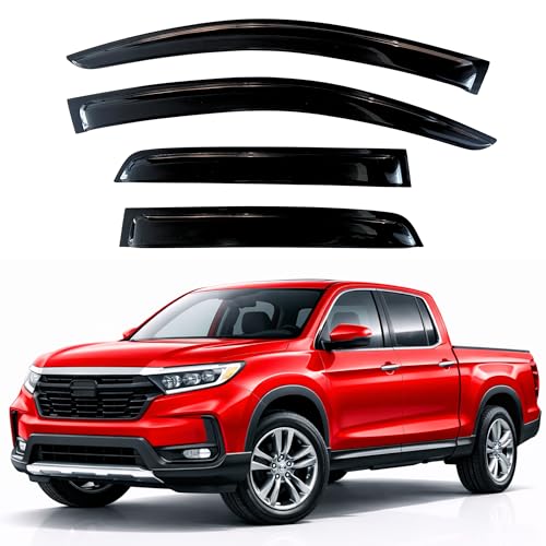KPY Rain Guards Fit for 2017-2026 Honda Ridgeline, Out-Channel - Product Imagery