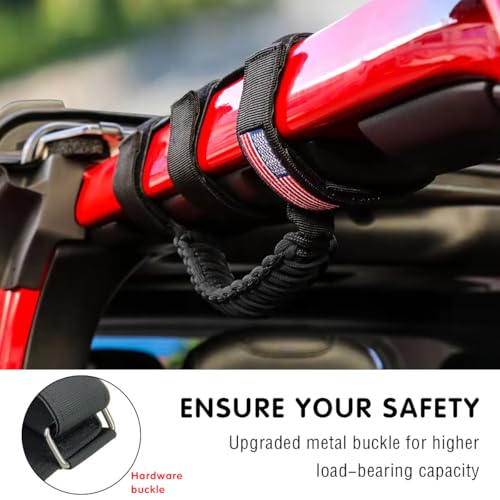 HZEL 2PCS Roll Bar Handles Compatible with Wrangler JK/JL/TJ, - Product Imagery