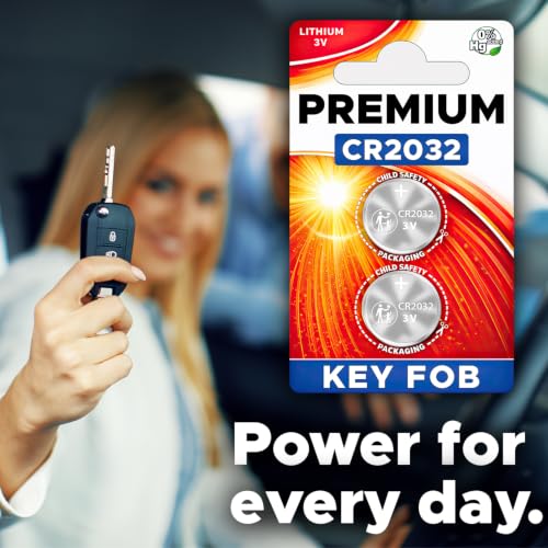 SHI Key Fob Battery Replacement for Honda CR2032 Batteries Two - Product Imagery