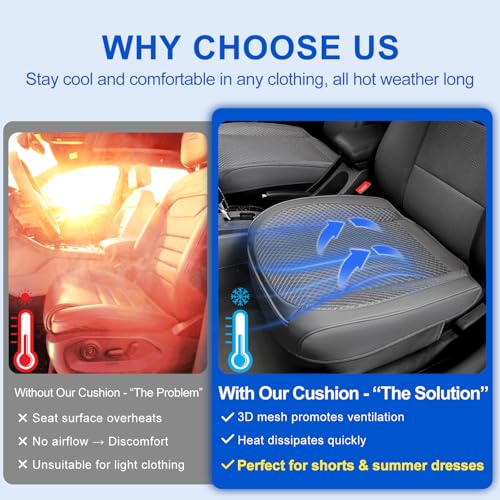 2 Pack Gray Ventilated Bottom Car Seat Cover - Product Imagery