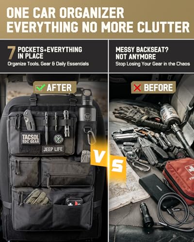All in One Car Seat Back Organizer Fit Most Cars SUV Trucks Jeeps - Product Imagery