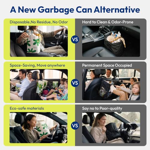 Disposable Car Garbage Bin Bags, Vomit Trash Bags made with - Product Imagery