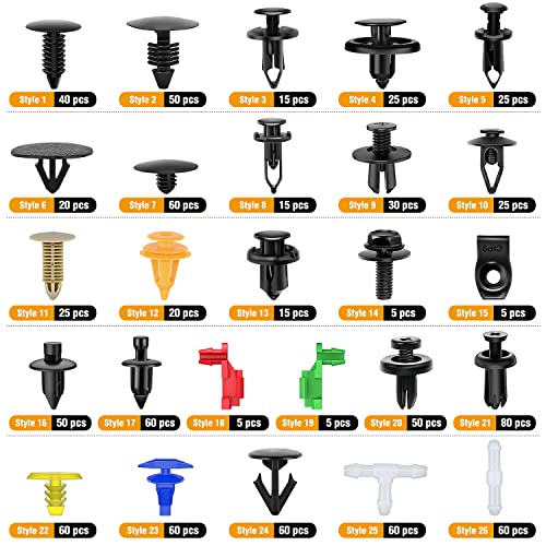 GOOACC 860Pcs Car Push Retainer Clips & Auto Fasteners Assortment - Product Imagery