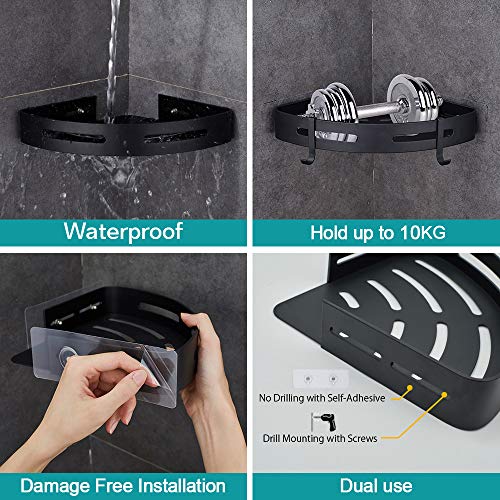 Adhesive Corner Shelf Bathroom Shower Caddy Organizer for - Product Imagery