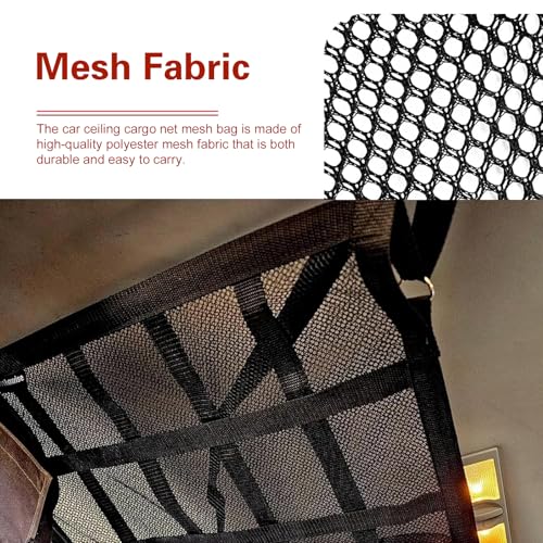 Double Layer Mesh Roof Storage Organizer, 31.5"x 21" Car Ceiling - Product Imagery