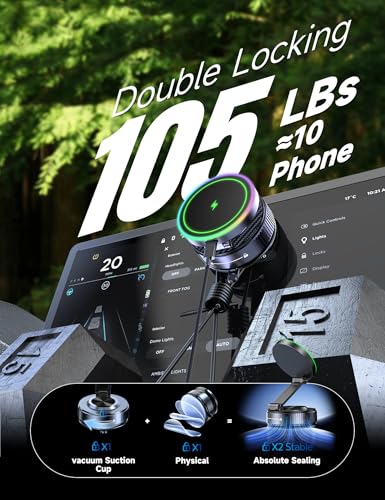 15W Magsafe Car Mount Charger, Faster Charging Wireless Car - Product Imagery