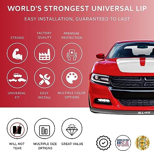 All-Fit Complete Lip Kit for Bumper & Side Skirt (1.5”W x 30’L, - Product Imagery