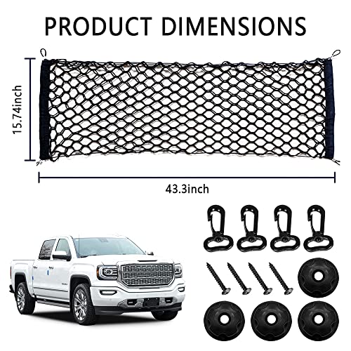 Car Rear Cargo Net with Good Elasticity&Tensile Strength Trunk - Product Imagery