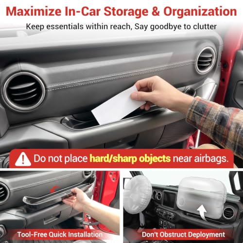 4PCS Center Console Organizer for 2018-2023 Jeep Wrangler JL JLU - Product Imagery