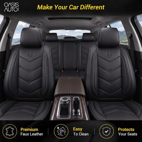 Seat Covers Full Set, Black Seat Covers for Cars 5 Seats, Car - Product Imagery