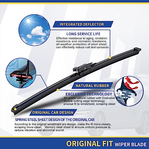 ANRDDO Front Wiper Blades 26"+23" Replace for Toyota Tundra - Product Imagery