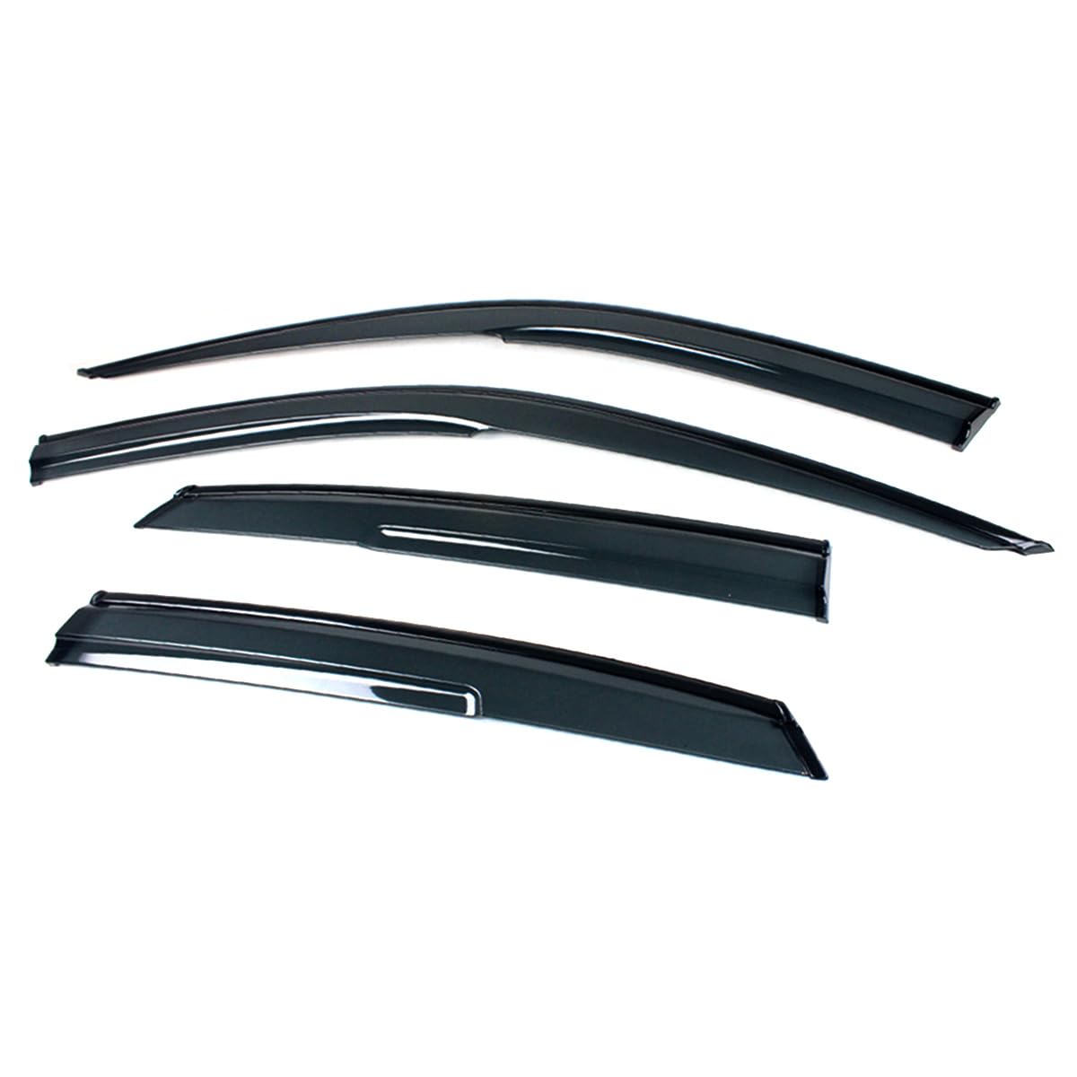Premium Black Trim M Style Window Visor Rain Guard Deflector - Product Imagery