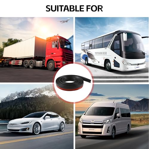 Car Front Windshield Rubber Seal Strip, 2M/6.5FT Car Weather - Product Imagery