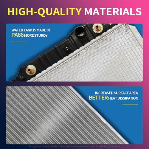 Engine Coolant Radiator Assembly with Transmission Oil Cooler - Product Imagery