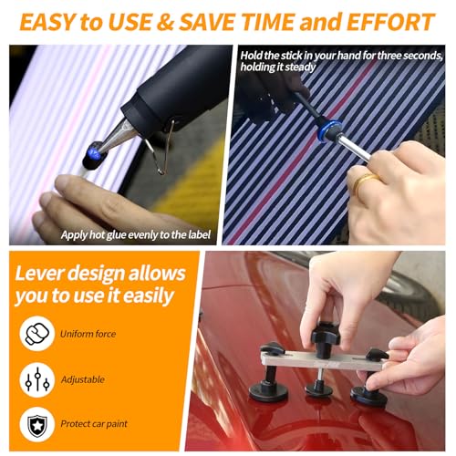 Super PDR Dent Puller Kit, Car Dent Removal Kit with Bridge - Product Imagery