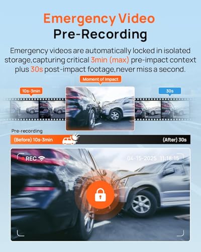 70mai 4K Dash Cam Front and Rear, Built in Wi-Fi 6 & GPS Car - Product Imagery