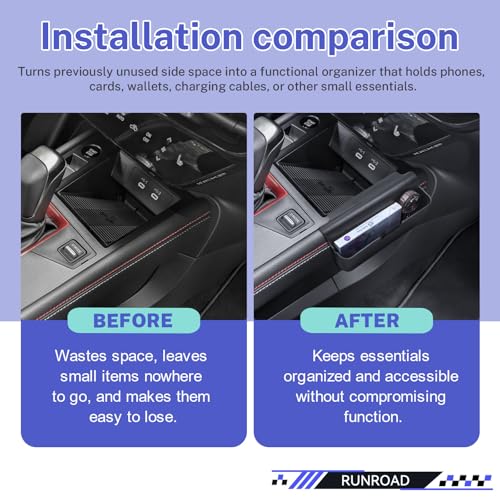 RUNROAD Center Console Storage Box For 2025 2026 Nissan Kicks - Product Imagery