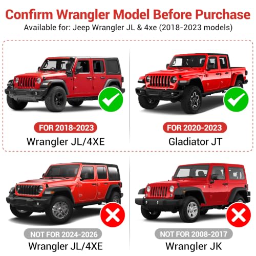 4PCS Center Console Organizer for 2018-2023 Jeep Wrangler JL JLU - Product Imagery