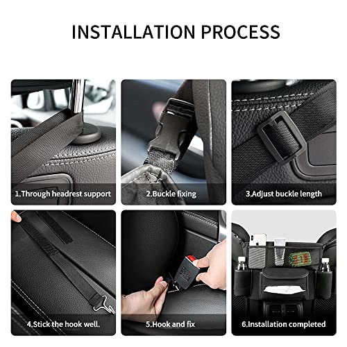 JEYODA Car Handbag Holder Between Seats Suede Large Capacity Car - Product Imagery