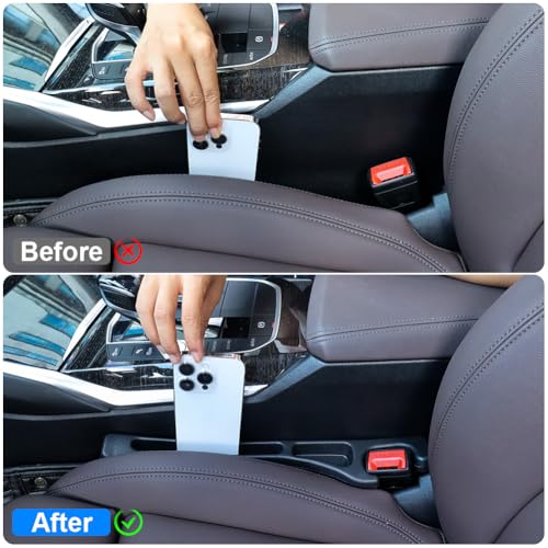 2PCS Car Seat Gap Filler,Anti-Drop Car Seat Crack Organizer - Product Imagery