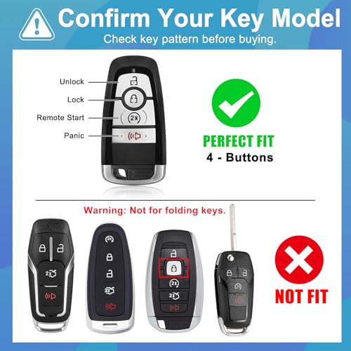 Key Fob Cover for Ford - Premium Soft TPU Shell Full Protection - Product Imagery