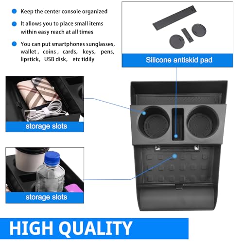 SHAOHAO for 2025 2026 Hyundai Santa Fe Under Console Organizer - Product Imagery