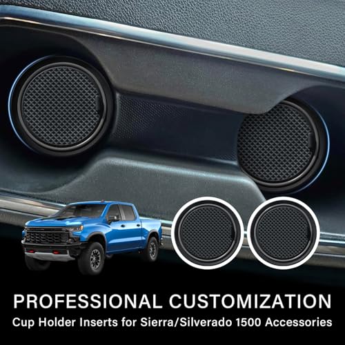 7Pcs Center Console Liners for 2023-2026 Chevy Silverado/GMC - Product Imagery