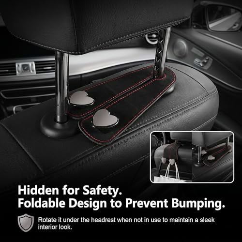 2 PCS Car Seat Back Hooks, Cars Headrest Hook for Purses and - Product Imagery