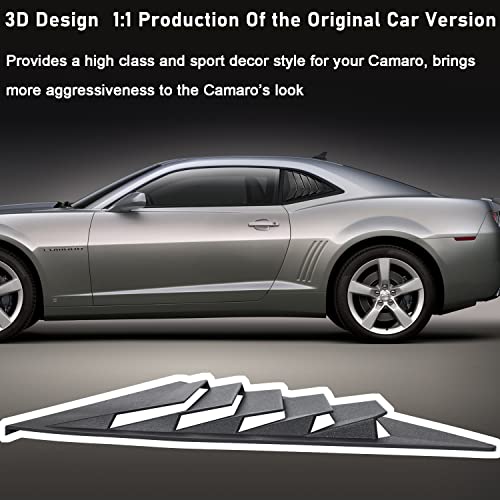 Side Window Louvers Matte Black Compatible with Chevrolet Chevy - Product Imagery