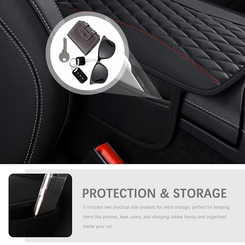 IHOTDER Patchwork Leather Center Console Covers for - Product Imagery