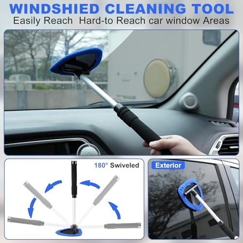Windshield Cleaner Tool, 14Pcs Car Interior Cleaning Kit, Car - Product Imagery