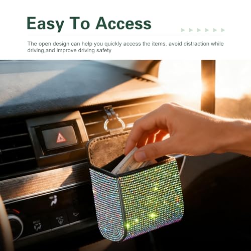 Bling Car Air Vent Storage Organizer, Car Rhinestone Air Vent - Product Imagery