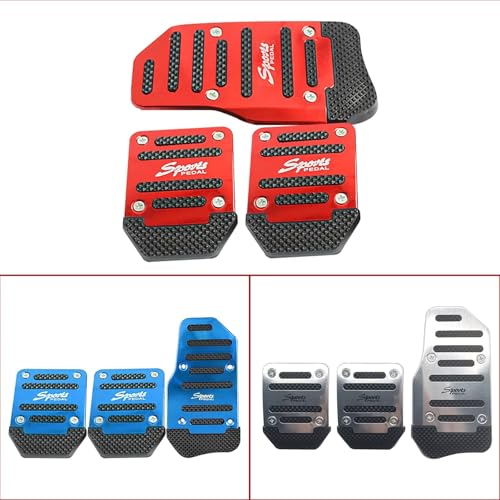 jeseny 3 PCS Car Non-Slip Aluminum Alloy Pedal Pads, - Product Imagery