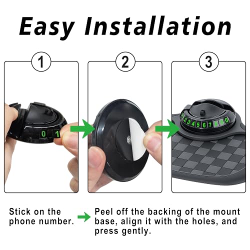 Car Anti-Slip Mat, 360° Rotating Universal Phone Holder for Car - Product Imagery