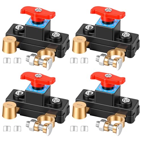 4 Pack Battery Disconnect Switch 12V 24V,Heavy - Product Imagery