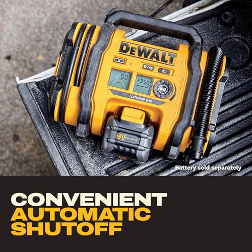 DEWALT Tire Inflator Portable Air Compressor 20V MAX, Car Air - Product Imagery