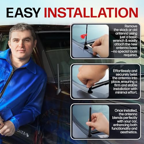 Short Rubber Antenna fits Toyota Tundra (2000-2020) - USA - Product Imagery