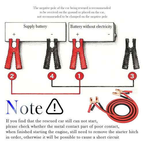 67" Car Jumper Cables Heavy Duty,Jumper Cables for Car Battery - Product Imagery