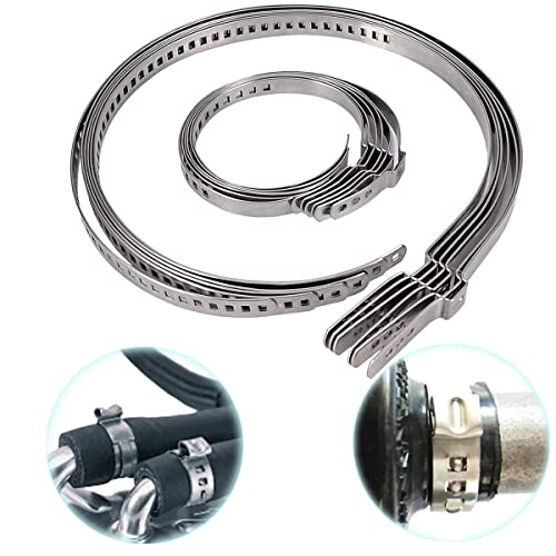 10PCS CV Joint Boot Crimp Clamp Kit, Stainless Steel Adjustable - Product Imagery