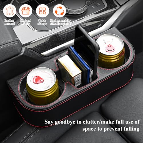 DXNQ Car Cup Holder Gap Filler Organizer, Multifunctional Auto - Product Imagery