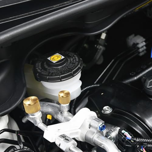4Pcs AC Valve Caps Stem Car, Brass High & Low Pressure Service - Product Imagery