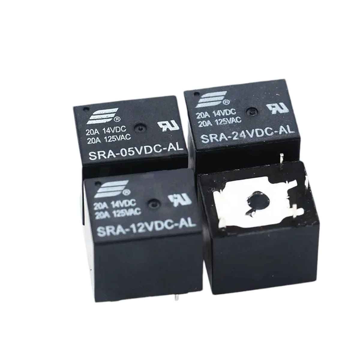 5Pcs 5V 12V 24V 20A Dc Power Relay SRA-05VDC-CL SRA-12VDC-CL - Product Imagery